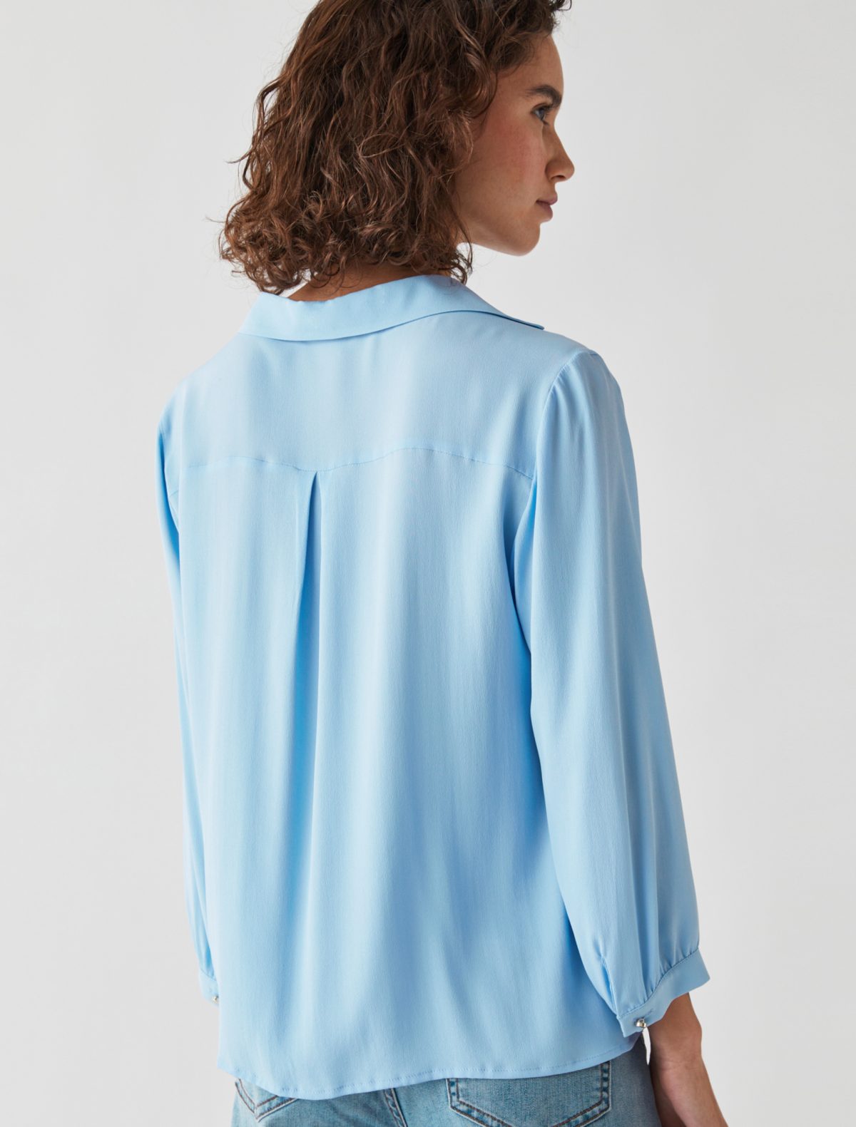 blusa in misto seta