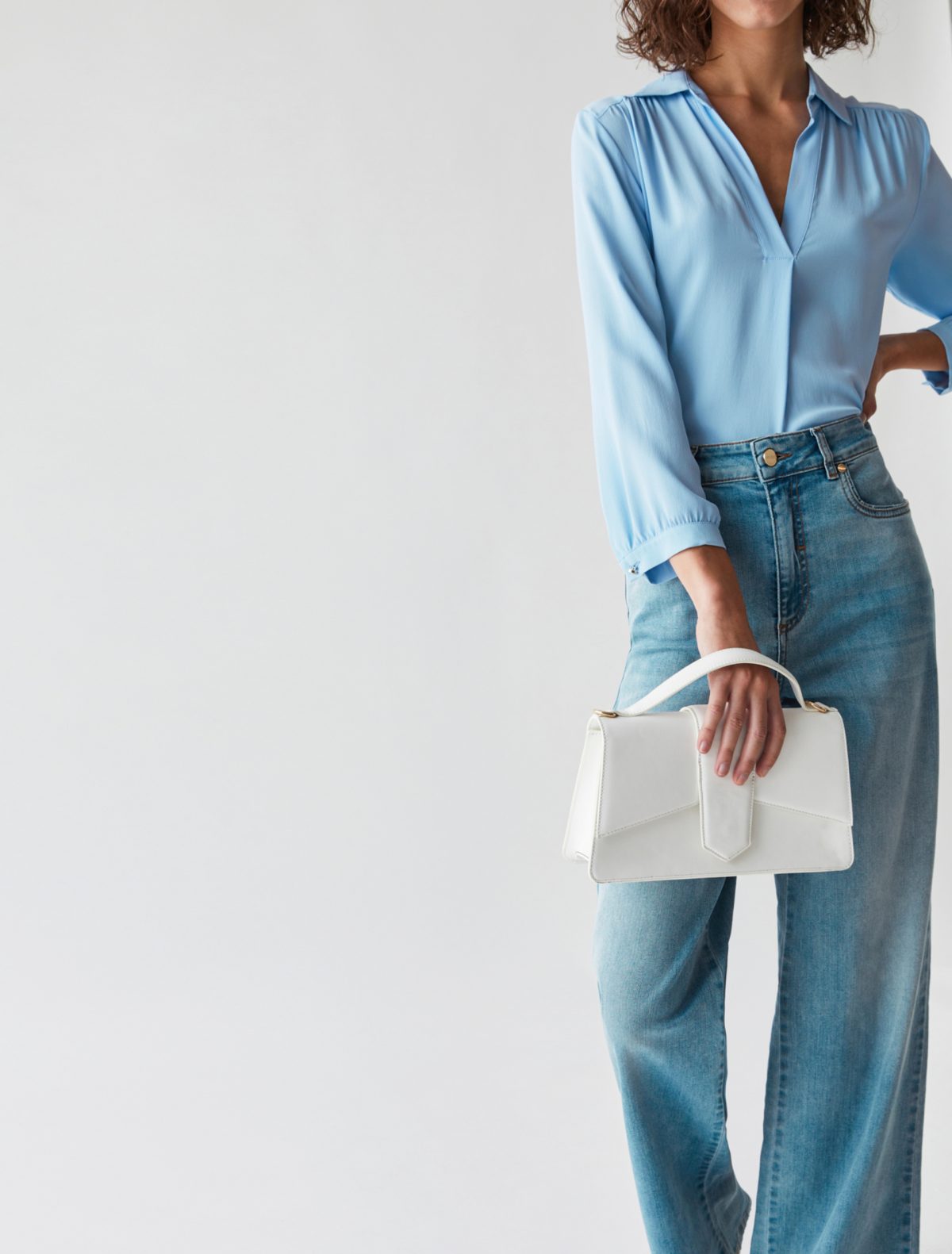 blusa in misto seta