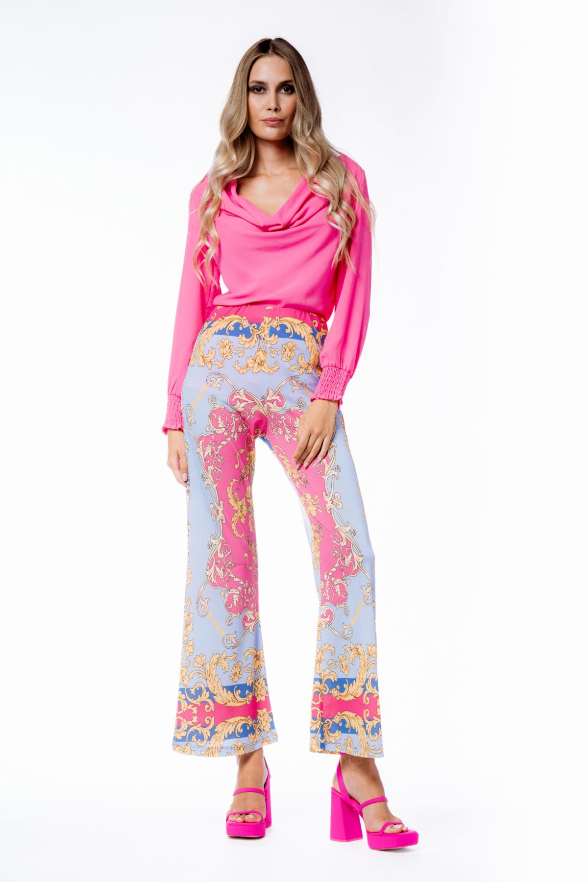camicia donna scollo a scialle a