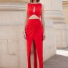 completo top e gonna carla ruiz Rosso a