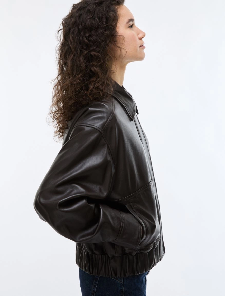BOMBER IN PELLE IBLFIBBIA - IBLUES